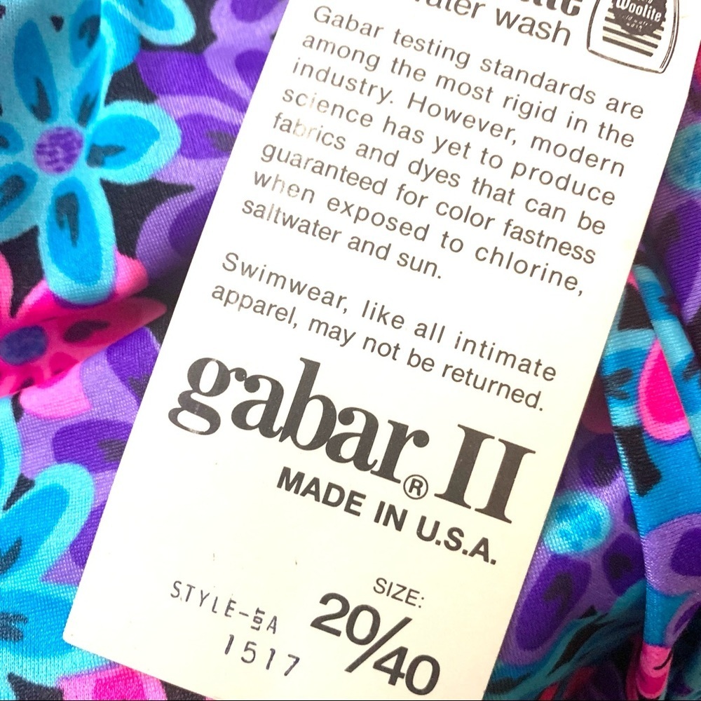 GABAR II Vintage Floral Swimsuit Printed Dress One Piece, Romper Style - Picture 5 of 8